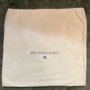 Burberry Beige Drawstring Dust Bag with Logo